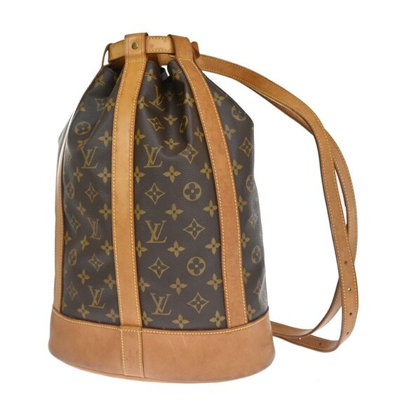 LOUIS VUITTON LV Randonnee PM Shoulder Bag Monogram Leather Brown - Picture 1 of 16